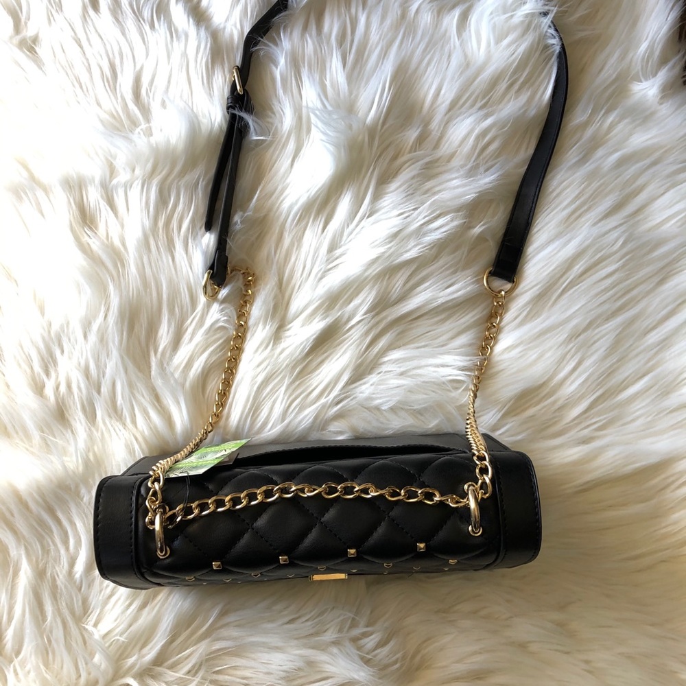 Badgley Mischka Black Studded Vegan Lthr Purse - Picture 5 of 12
